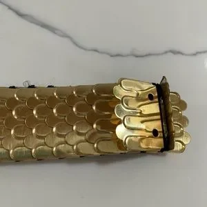 Vintage | Accessories | Vintage Golden Armored Belt | Poshmark